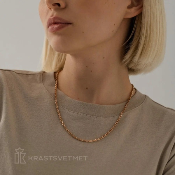 Цепь из красного золота 585, плетение «Якорь»